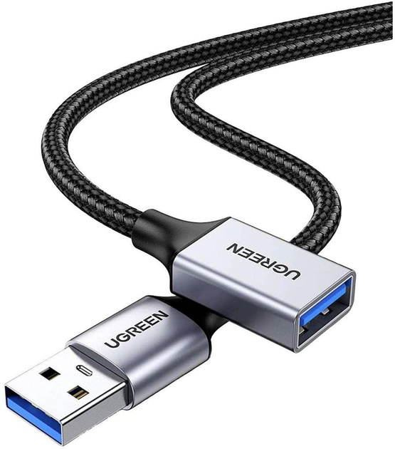 Kabel Ugreen US115 USB-A - USB 3.0 OTG. 0.5 m Szary 10494 (90403193) - obraz 2