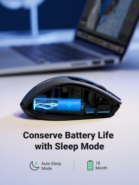 Миша Ugreen MU006 Ergonomic Wireless Gray (UGR-90855) - зображення 5