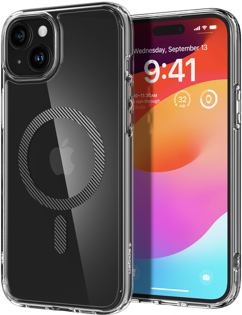 Etui Spigen Ultra Hybrid MagFit dla Apple iPhone 15 Pro Carbon Fiber (ACS06717) - obraz 1