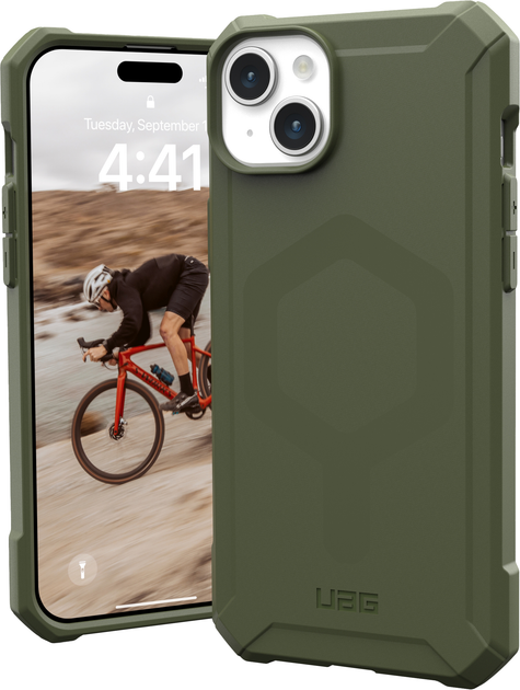 Панель Urban Armor Gear Essential Armor Magsafe для Apple iPhone 15 Plus Olive Drab (114307117272) - зображення 1