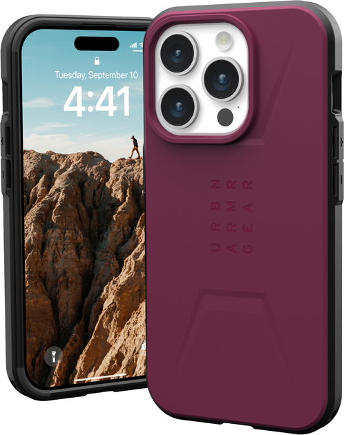 Панель Urban Armor Gear Civilian Magsafe для Apple iPhone 15 Pro Max Bordeaux (114295119049) - зображення 1