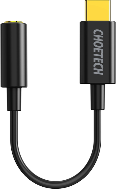 Adapter audio CHOETECH typu C/3.5 mm (AUX003-BK) - obraz 2