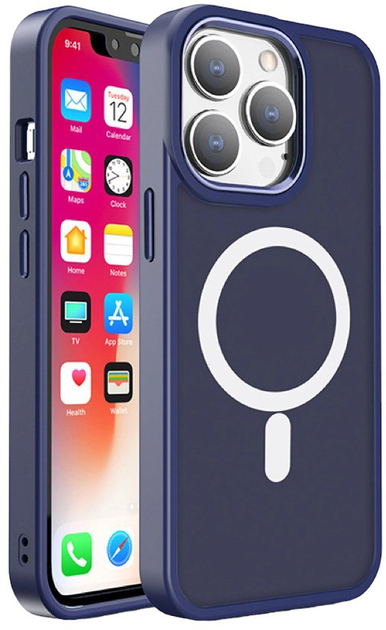 Панель Hurtel MagSafe Color Matte Case для Apple iPhone 15 Navy Blue (9145576280034) - зображення 1