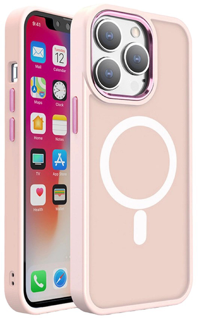 Etui plecki Hurtel MagSafe Color Matte Case do Apple iPhone 15 Pink (9145576280058) - obraz 1