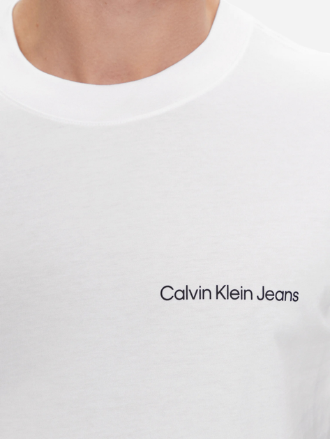 Футболка бавовняна чоловіча Calvin Klein Jeans J30J324671-YAF 3XL Біла (8720109047868) - зображення 4