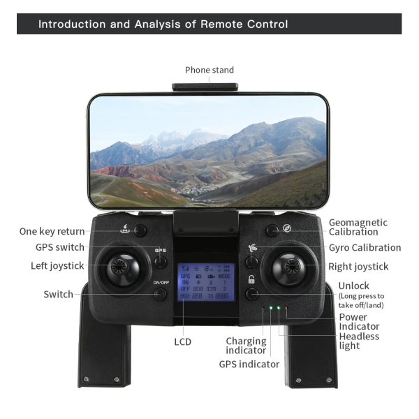 Квадрокоптер профессиональный с камерой LYZRC L800 PRO 3-осевой подвес 4K HD, GPS, FPV до 1200м, 26м. полета + кейс - Фото 8 Квадрокоптер профессиональный с камерой LYZRC L800 PRO 3-осевой подвес 4K HD, GPS, FPV до 1200м, 26м. полета + кейс - изображение 8