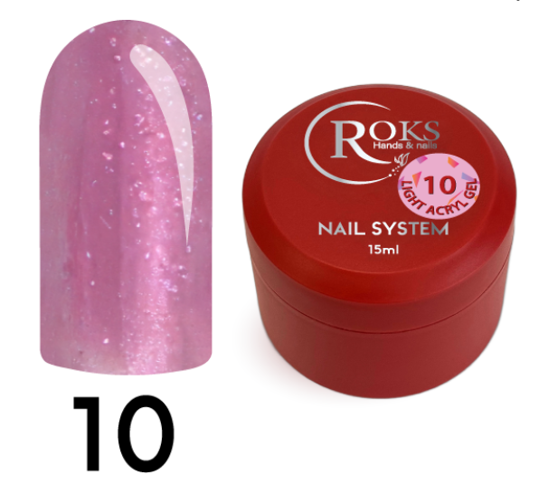 Рідкий гель Roks Light Acrygel №10 15 мл - Фото 1 Рідкий гель Roks Light Acrygel №10 15 мл - зображення 1