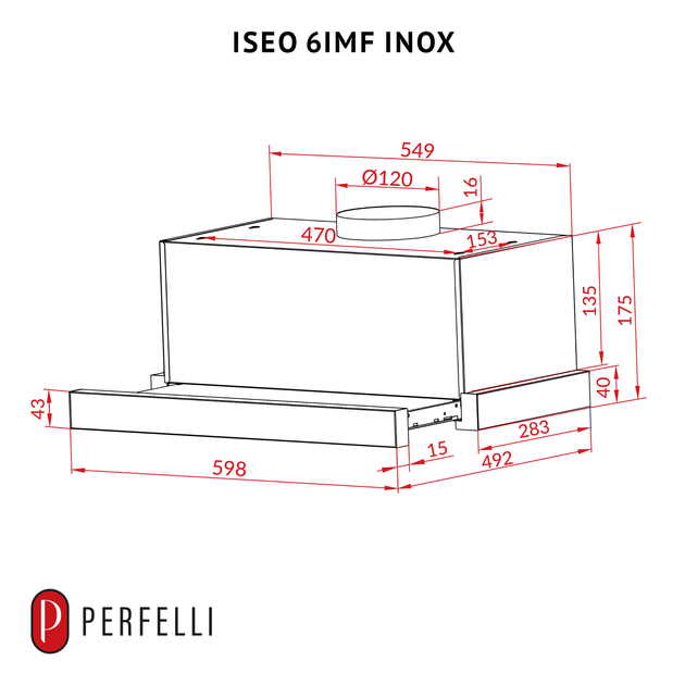 Вытяжка телескопическая PERFELLI ISEO 6IMF INOX - изображение 12