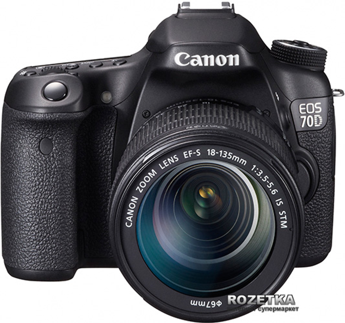 Фотоаппарат Canon EOS 70D 18-135mm IS Wi-Fi Black (8469B042) купить на ...