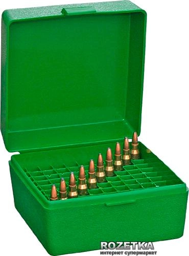 Коробка МТМ RM-100 для патронов 308 Win 100 шт. Зеленый (17730470) - изображение 1