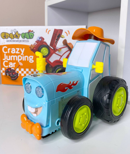 Дитячий музичний тракторець Crazy Jumping Car 2101А на радіо-керуванні "Шалений трактор" Блакитний - Фото 5 Дитячий музичний тракторець Crazy Jumping Car 2101А на радіо-керуванні "Шалений трактор" Блакитний - изображение 5
