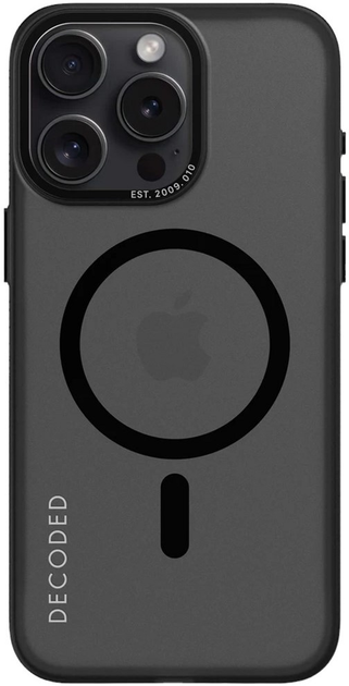 Etui Decoded Grip Case do iPhone 15 Pro Max z MagSafe Gray/Black (8720593010805) - obraz 1