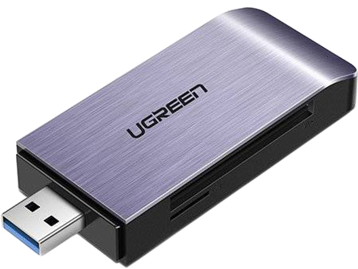 Кардрідер Ugreen USB 3.0 SD / micro SD / CF / MS Grey (6957303855414) - зображення 1