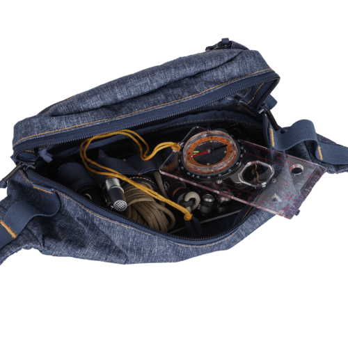Сумка тактична Helikon-tex® Поясна Синя BANDICOOT Waist Pack® - Nylon Polyester Blend - Melange Blue (TB-BDC-NP-M2) - зображення 6