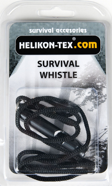 Сигнальний свисток Helikon-Tex® тактичний Survival Whistle - Aluminum - Black (GW-SUR-AL-01) - изображение 1