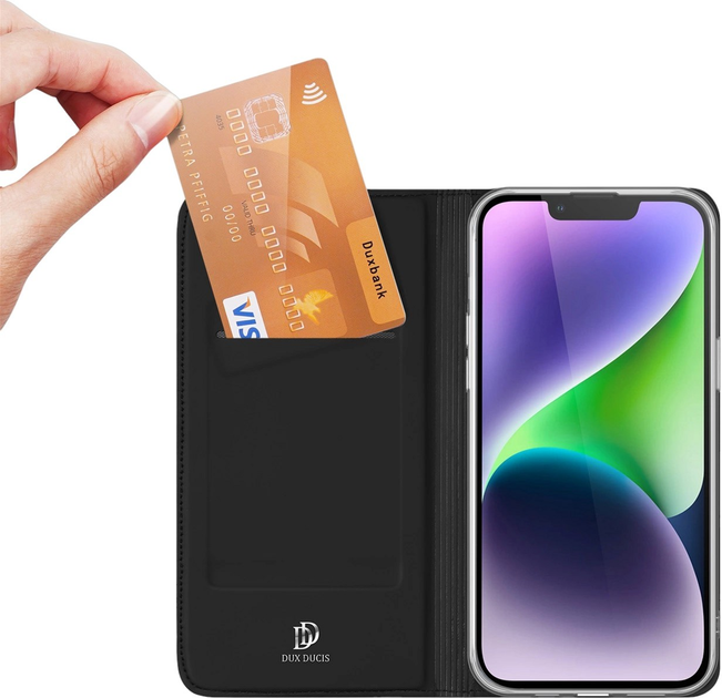 Чохол-книжка Dux Ducis Skin Pro для iPhone 15 Plus Black (6934913025383) - зображення 8