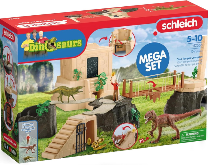 Ігровий набір Schleich Dinosaurs Завоювання храму динозаврів 42656 (4059433716817) - зображення 1