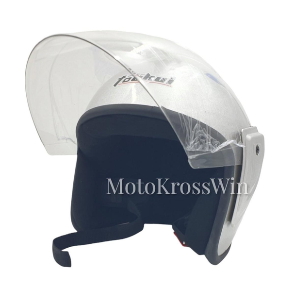 Мото шлем открытый для скутера и мотоцикла р.L-XL (59см-61см), серый ...