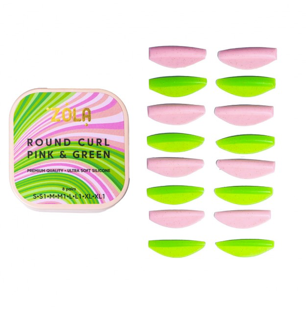 Валики (бигуди) для ламинирования Round Curl Pink & Green (S, S1, M, M1, L, L1, Xl, Xl1) Zola 8 пар - Фото 2 Валики (бигуди) для ламинирования Round Curl Pink & Green (S, S1, M, M1, L, L1, Xl, Xl1) Zola 8 пар - изображение 2