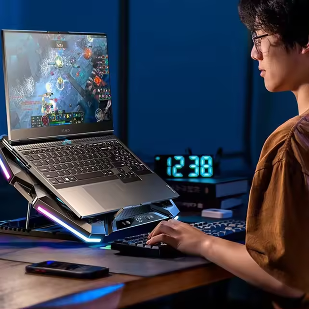 Підставка для ноутбука VHG D12 RGB з охолодженням, Laptop Cooling Pad, Black - изображение 9