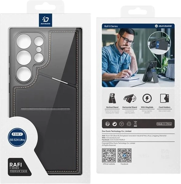 Etui Dux Ducis Rafi ll Mag do Samsung Galaxy S24 Ultra Black (6934913021897) - obraz 4