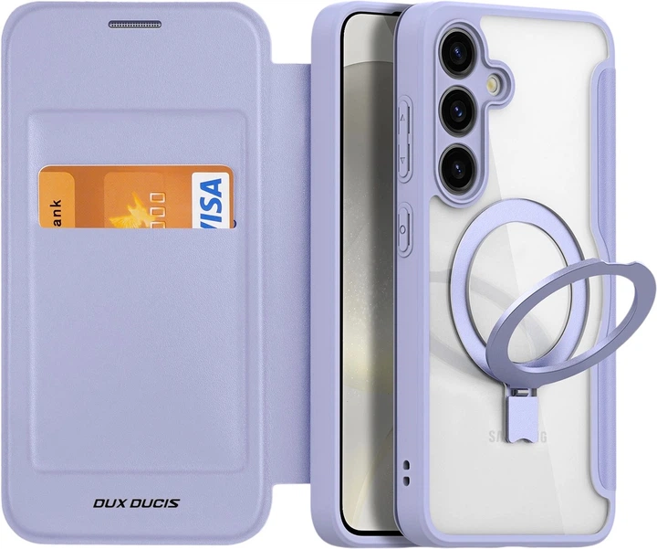 Чохол Dux Ducis Skin X Pro з магнітним кільцем / підставкою для Samsung Galaxy S24 Purple (6934913020647) - зображення 3
