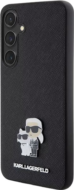 Etui Karl Lagerfeld Saffiano Karl&Choupette Metal Pin na Samsung Galaxy S24 Black (3666339242022) - obraz 2