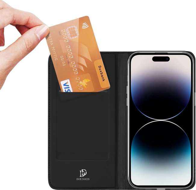 Чохол-книжка Dux Ducis Skin Pro для iPhone 15 Pro Black (6934913025413) - зображення 8