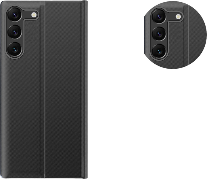 Etui z klapką Hurtel New Sleep View Case do Samsung Galaxy S24 Black (9145576284322) - obraz 3