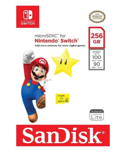 Nintendo Switch Nintendo Switch + MicroSD 256GB Карта пам'яті microSD 256Gb SanDisk for Nintendo Switch Class 10