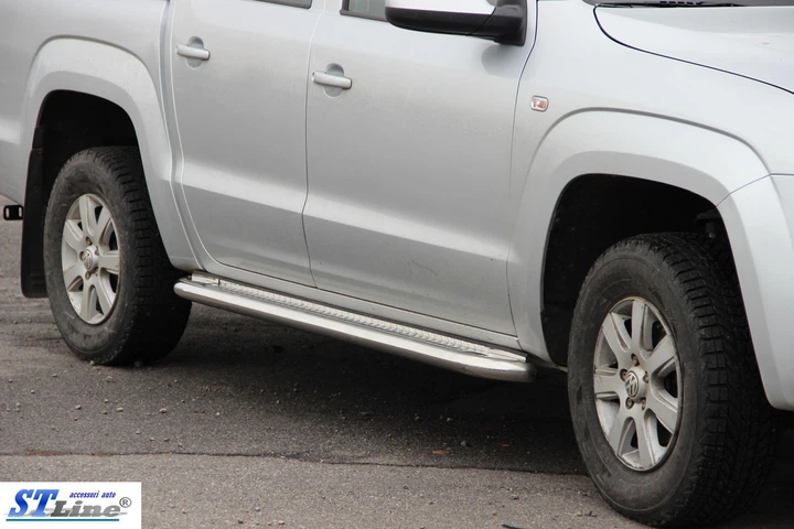 Бічні пороги підніжки майданчики для Volkswagen Amarok 10- d60х1,6мм Фольксваген Амарок ST6191 - Фото 1 Бічні пороги підніжки майданчики для Volkswagen Amarok 10- d60х1,6мм Фольксваген Амарок ST6191 - зображення 1