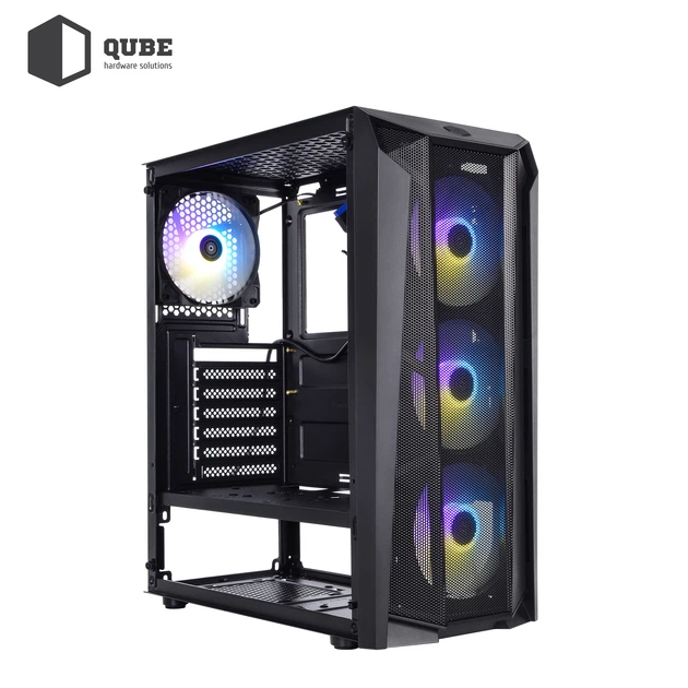 Корпус QUBE BOREY V2.0 ARGB Black (BOREY_F5NU3_V2.0) - Фото 6 Корпус QUBE BOREY V2.0 ARGB Black (BOREY_F5NU3_V2.0) - изображение 6