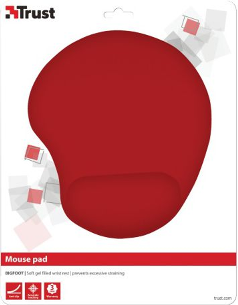 Килимок для миші Trust BigFoot Red (8713439204292) - зображення 4