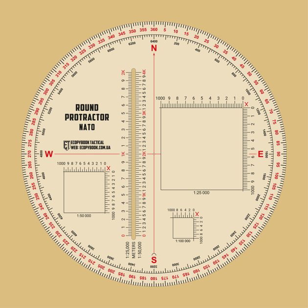 Лінійка PROTRACTOR ROUND NATO d=130 мм - зображення 2