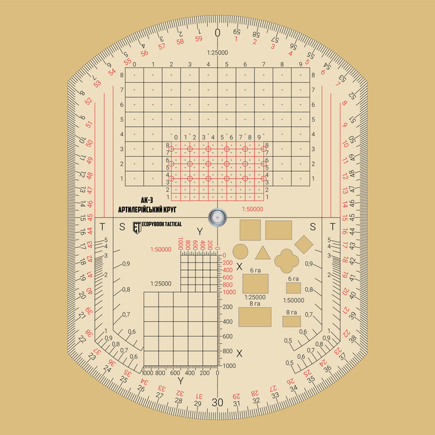 Лінійка АК-3 (Артилерійське коло) 159x215 (mm) - зображення 2
