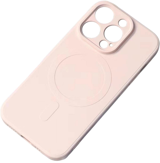 Etui plecki Hurtel MagSafe Silicone Case do Apple iPhone 15 Plus Cream (9145576279854) - obraz 1