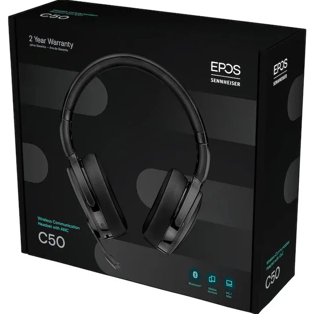 ヘッドホン EPOS SENNHEISER C50 Наушники беспроводные Sennheiser EPOS C50 ANC Black (1001147