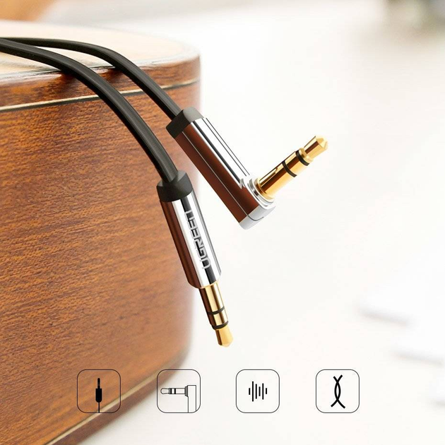 Кабель Ugreen AV119 Cable 3.5 mm Male to 3.5 mm Male 5 m Black (6957303817290) - зображення 5