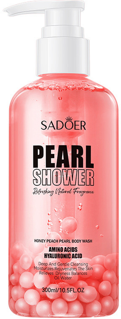 Акція на Гель для душу Sadoer Peach Pearl Shower Gel з персиком і перлами 300 мл  від Rozetka