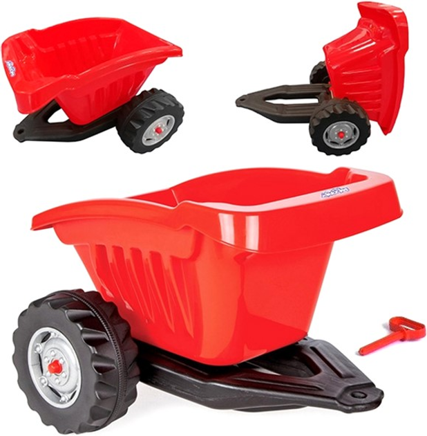 Przyczepa-wywrotka Woopie Active Trailer Czerwona (0716053828460) - obraz 4