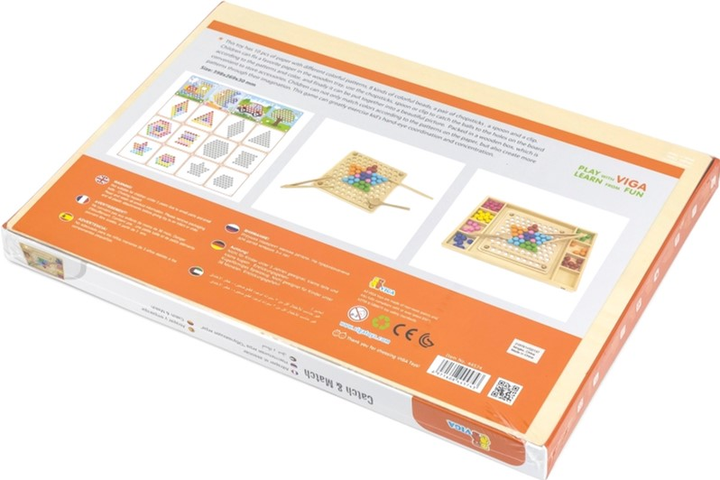 Mozaika Viga Toys Montessori Drewniana Złap i dopasuj 106 elementów (6971608445743) - obraz 2