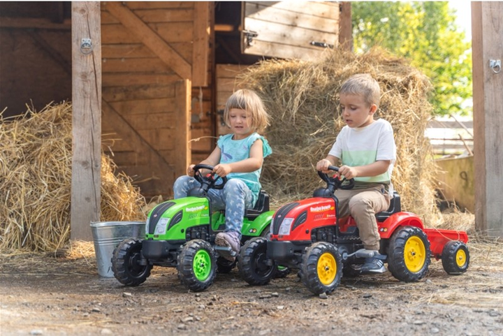 Трактор на педалях Rolly Toys Country Farmer з причепом Зелений (3016202057121) - зображення 3