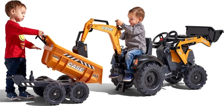 Трактор на педалях Rolly Toys Case IH з причепом та рухомим ковшем Помаранчевий (3016200997252) - зображення 5