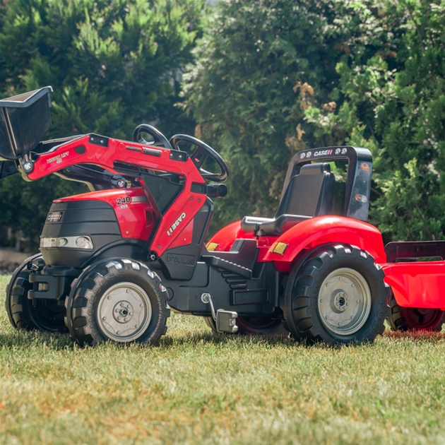 Traktor na pedały Rolly Toys Case z przyczepą i ruchomą łyżką Czerwony (3016200996149) - obraz 3