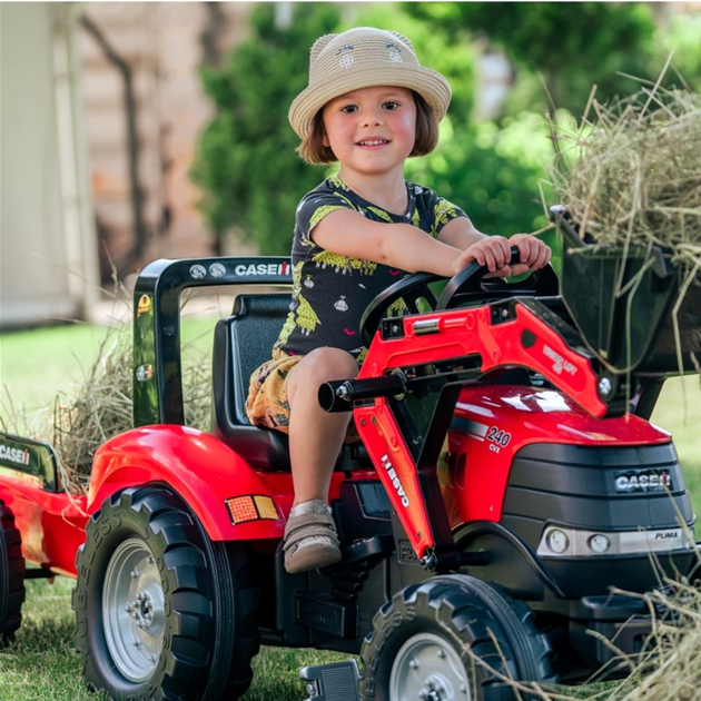 Traktor na pedały Rolly Toys Case z przyczepą i ruchomą łyżką Czerwony (3016200996149) - obraz 4