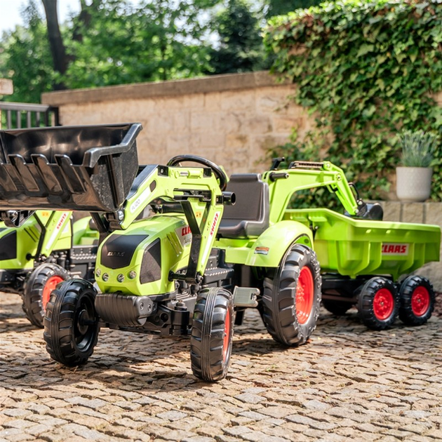 Трактор на педалях Rolly Toys Claas Avec з причепом та рухомим ковшем Зелений (3016202070236) - зображення 9