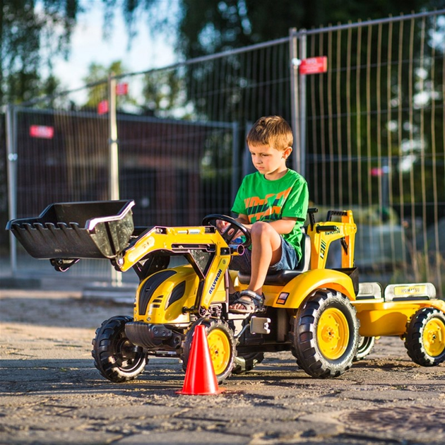 Traktor na pedały Rolly Toys Komatsu z przyczepą i ruchomą łyżką Zielony (3016202086251) - obraz 5