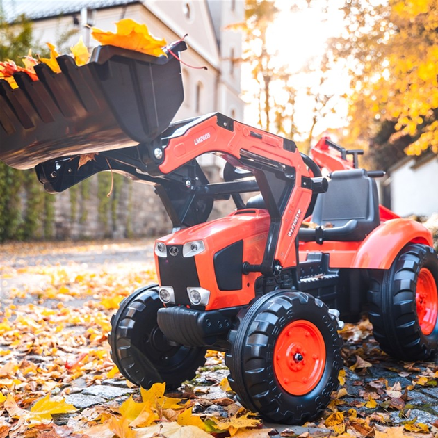 Трактор на педалях Rolly Toys Kubota з причепом та рухомим ковшем Помаранчевий (3016202090234) - зображення 5