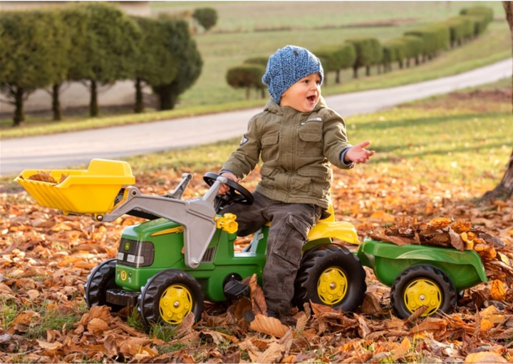 Traktor na pedały Rolly Toys Deere z przyczepą i ruchomą łyżką Zielony (4006485023110) - obraz 5