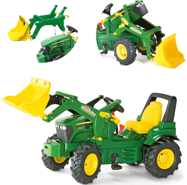 Traktor na pedały Rolly Toys John Deere z łyżką Zielony (4006485710126) - obraz 3